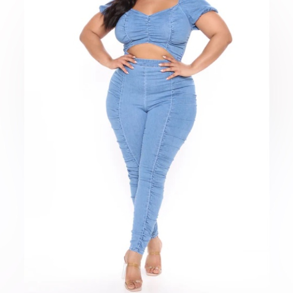 Denim Plus Size Jumpsuit/Romper